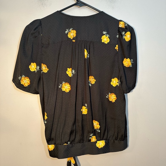 Madewell Floating Florets Floral Wrap Tie Top Sz small - Picture 6 of 10